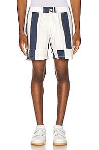 Jacquemus Striped Shorts In Blue,stripes,white