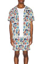 Aime Leon Dore Crayon Print Leisure Shirt In Blue,novelty,white