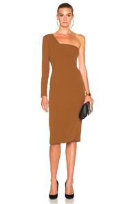 Cushnie Et Ochs Stretch Cady Dress In Brown