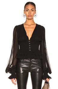 Caroline Constas Sonia Blouse In Black