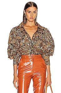 Johanna Ortiz African Roots Top In Animal Print,neutral