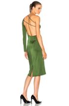 Cushnie Et Ochs Claudia Gloss Jersey One Sleeve Dress In Green