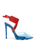 Off-white Zip Tie Mule Heel In Blue