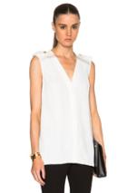 Alexandre Vauthier Epaulette Blouse In White