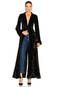 Caroline Constas Velvet Duster In Black