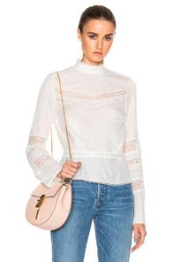 Derek Lam 10 Crosby High Collar Top In White
