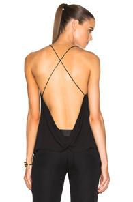 Dion Lee Loop Back Cami Top In Black