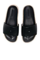 Alexander Wang Leather Suki Slides In Black