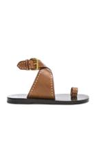 Isabel Marant Leather Jools Sandals In Brown