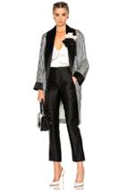 Lanvin Robe Jacket In Blue,black,stripes