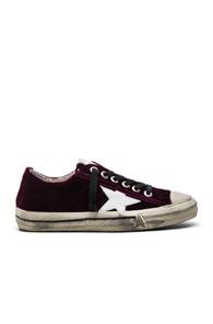 Golden Goose Velvet V Star 2 Sneakers In Purple