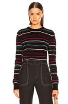 Equipment Shirley Stripe Sweater In Black,stripes,red