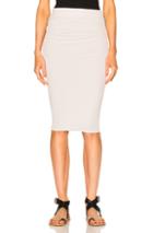 James Perse Double Shirring Skirt In White,gray
