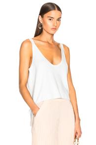 Soyer Gia Cashmere Tie Crop Top In Blue