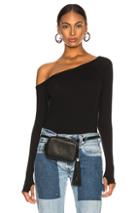 Enza Costa Cashmere Off Shoulder Long Sleeve In Black