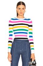 Joostricot Crew Neck Sweater In Blue,pink,stripes,white