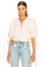 Zimmermann Laelia Mirror Embroidery Top In White