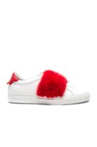 Givenchy Urban Street Elastic Strap Mink Low Sneaker In White,red