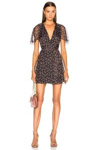 Alexachung Mini Wrap Dress In Green,floral
