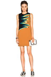 Acne Studios Osha Wave Dress In Black,brown