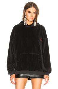 Yeezy Season 5 Velvet Hoodie In Black