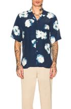 Acne Studios Elms Print Shirt In Blue,ombre & Tie Dye