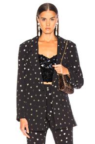 Rixo London Leo Blazer In Black,stars