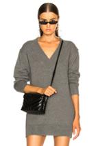 T By Alexander Wang V Neck Dress In Gray
