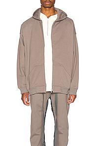 Fear Of God Everyday Full Zip Hoodie In Gray