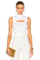 Cushnie Et Ochs Mock Neck Crop Top In White