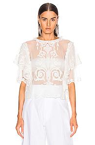 Isabel Marant Seal Top In Floral,white