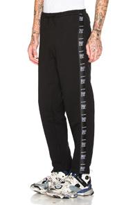 Vetements Composition Tape Sweatpants In Black