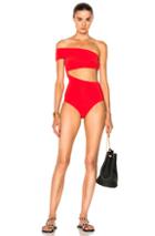 Alix Shelborne Swimsuit In Red