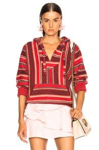 Alanui Baja Striped Sweatshirt In Red,stripes