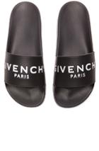 Givenchy Logo Polyurethane Slide Sandals In Black