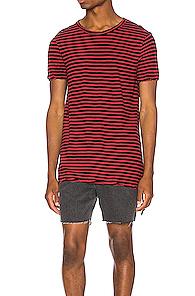 Ksubi Sinister Stripe Tee In Black,stripes,red