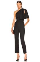 Msgm One Shoulder Jumpsuit In Black