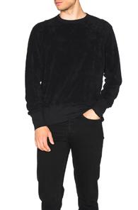 Our Legacy Reversible Overdyed Terry Sweatshirt In Black
