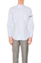 Thom Browne Classic Hairline Stripe Shirt In Blue