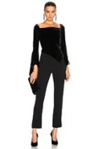 Roland Mouret Rayleigh Velvet & Stretch Viscose Jumpsuit In Black