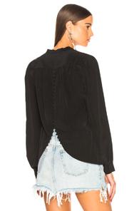 L'agence Raquel Button Back Blouse In Black