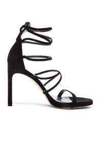 Stuart Weitzman Suede Myex Heels In Black
