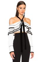 Proenza Schouler Natte Halter Crop Top In White