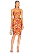 Adriana Degreas Fruits Print Short Dress In Yellow,floral