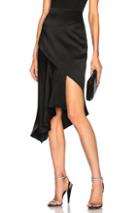Cushnie Et Ochs Asymmetrical Cascade Hem Skirt In Black