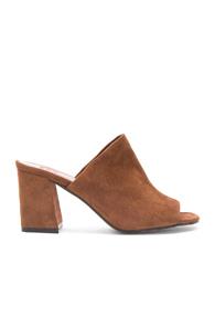 Maryam Nassir Zadeh Suede Penelope Mules In Brown