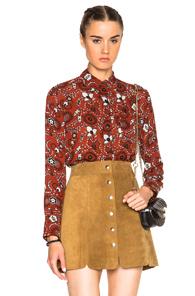 A.l.c. Scott Top In Red,floral