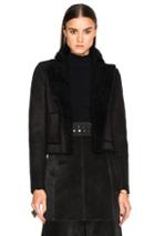 Proenza Schouler Curly Shearling Coat In Black