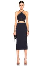Nicholas Ponti Wrap Cross Back Dress In Blue