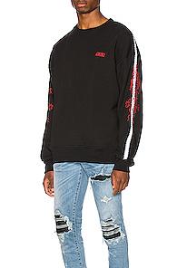 Amiri Dragon Outline Crewneck In Black